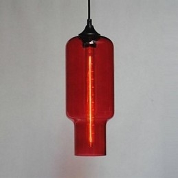 Moderne Glasspendellampe I Brunt Bobledesign