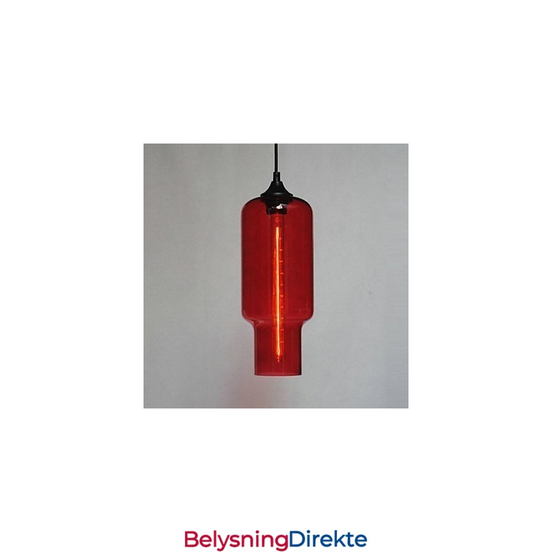 Moderne Glasspendellampe I Brunt Bobledesign