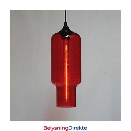 Moderne Glasspendellampe I Brunt Bobledesign