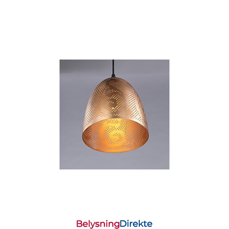 Moderne Smidd Lysekrone I Gull