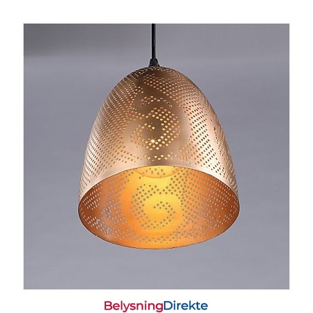 Moderne Smidd Lysekrone I Gull