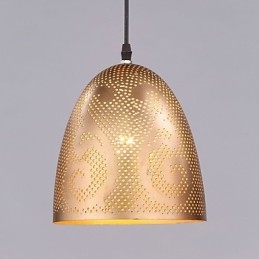 Moderne Smidd Lysekrone I Gull