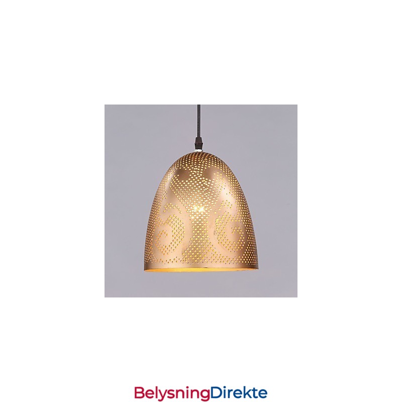 Moderne Smidd Lysekrone I Gull