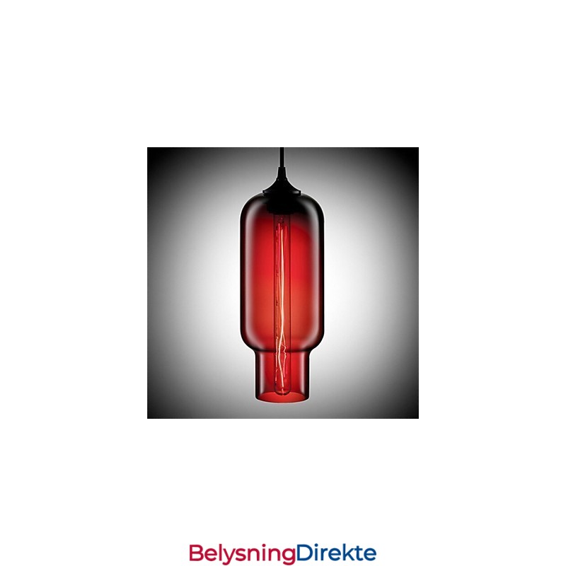 Retro Kreativ Pendellampe I Glass Med Ett Hode, Kafé I Gullfiskskålen