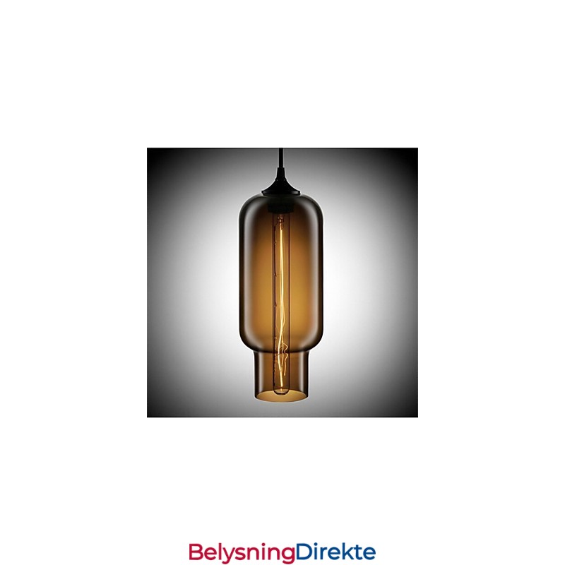 Retro Kreativ Pendellampe I Glass Med Ett Hode, Kafé I Gullfiskskålen