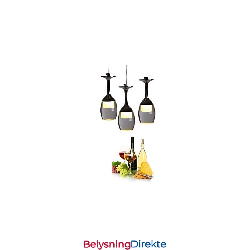 Pendellamper 3 Lys Runde Bakplate Moderne Samtidsmetall