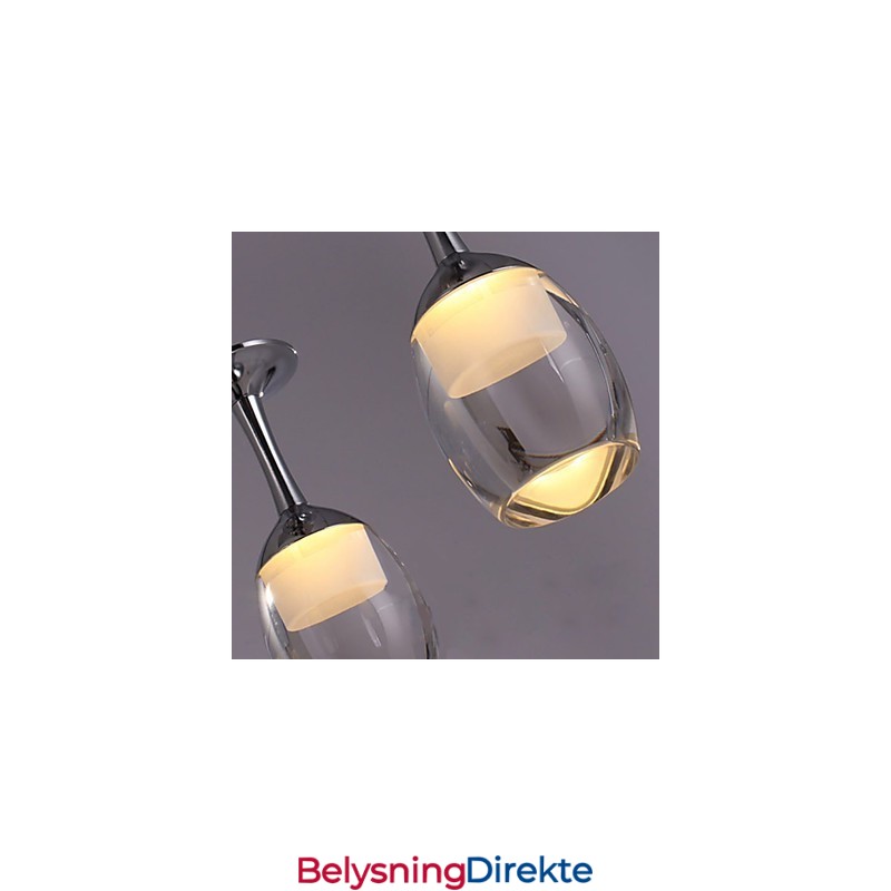 Pendellamper 3 Lys Runde Bakplate Moderne Samtidsmetall