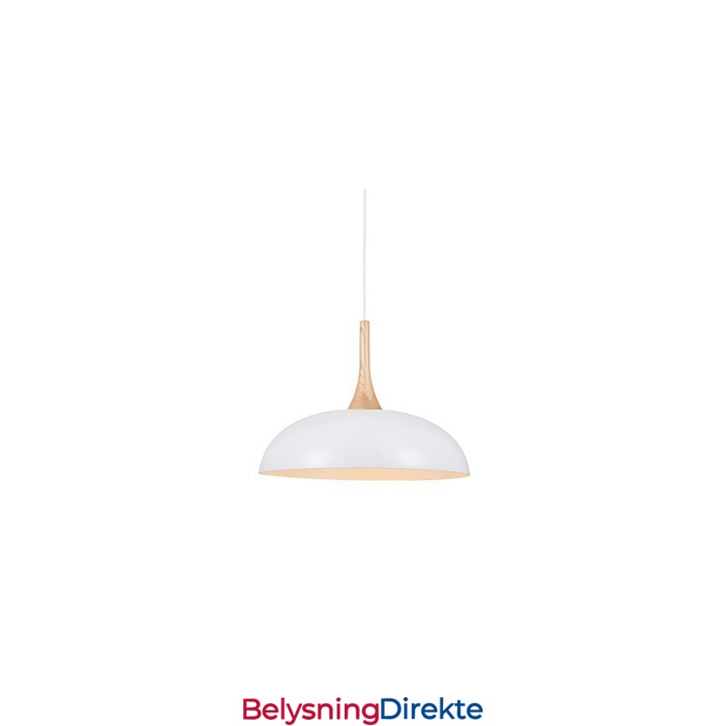 Mini Kunstnerisk Pendellampe Med 1 Lys, Moderne Enkelhet, Svart/Hvit Finish, Aluminium Og Tre