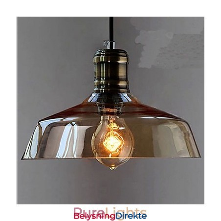Enkel Retro Industriell Glasspendellampe