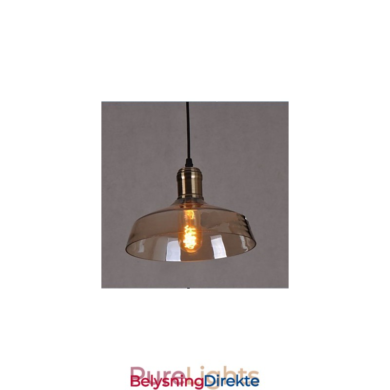 Enkel Retro Industriell Glasspendellampe