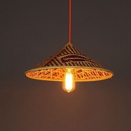 Bambus Hatt Lysekrone Lysekrone Lampe Fisk Folk Hatter
