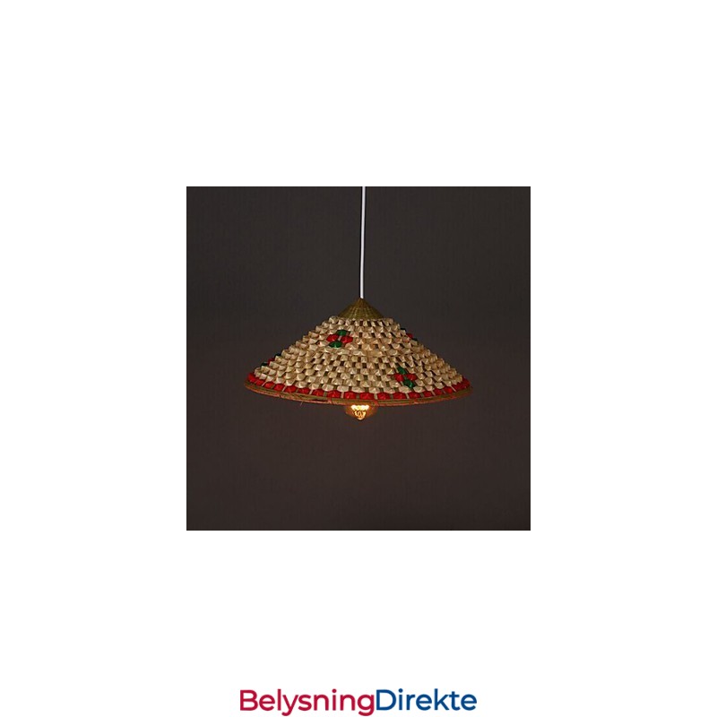 Kaffe Bambus Hatter Hatt Lysekrone Lampe