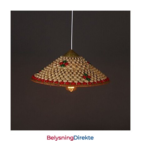 Kaffe Bambus Hatter Hatt Lysekrone Lampe