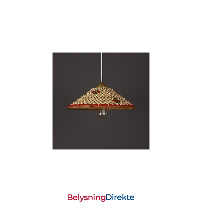 Kaffe Bambus Hatter Hatt Lysekrone Lampe