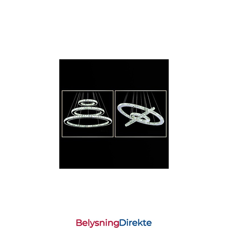 Dimmbar Krystallanhengslampe Moderne Sirkulær Lysekronebelysningslamper Kjølig Hvit Rund Taklampe Med Fjernkontroll