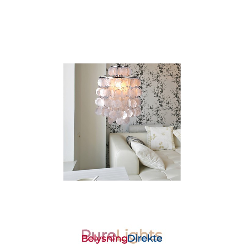 Moderne, Moderne Pendellampe I Ministil I Krom