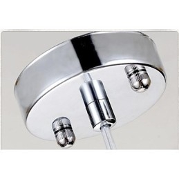 Moderne, Samtidskunstnerisk Anhengslampe I Krom I Metall