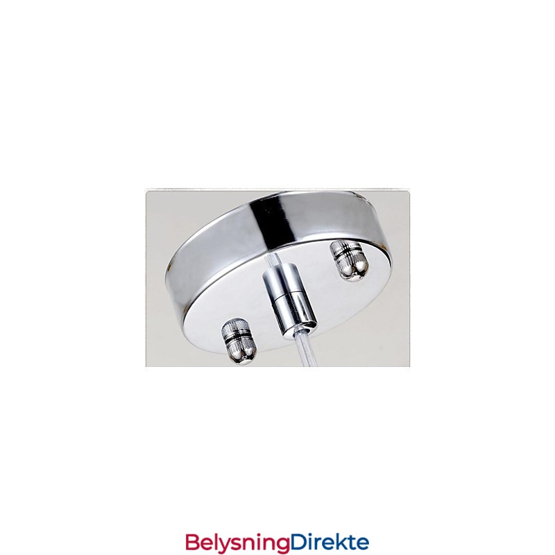 Moderne, Samtidskunstnerisk Anhengslampe I Krom I Metall