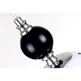 Moderne, Samtidskunstnerisk Anhengslampe I Krom I Metall