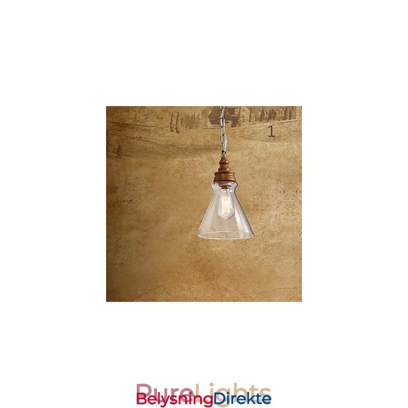 Krystalldråpelys I Trefiber Kafebelysningslamper Og Lanterner