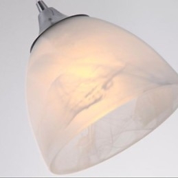 Moderne Vinkopp Avlang Baldakin Pendellampe Med Tre Lys