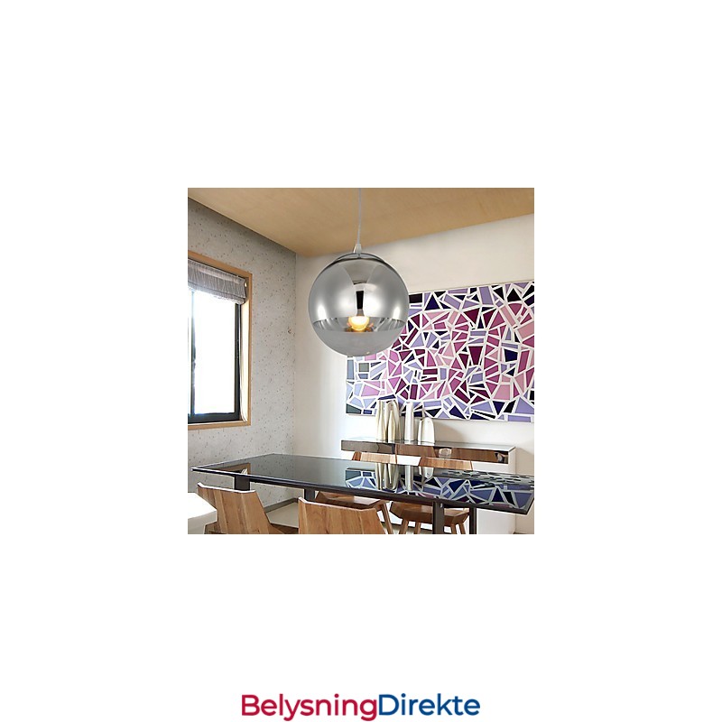 Pendellampe Med 1 Lyspære I Kuleform