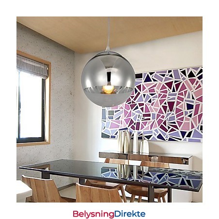 Pendellampe Med 1 Lyspære I Kuleform