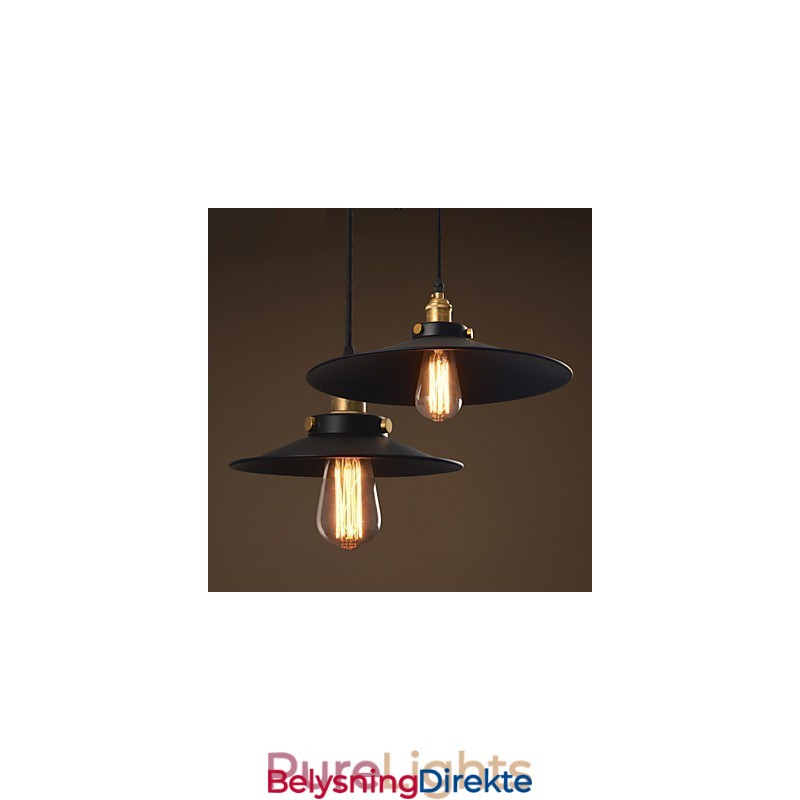 Europeisk Stil Retro Klassisk Pendellampe Metall Kunst Droplight Gir Pærediameter