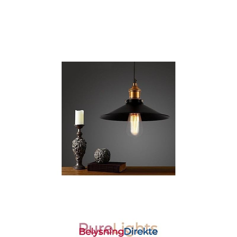 Europeisk Stil Retro Klassisk Pendellampe Metall Kunst Droplight Gir Pærediameter