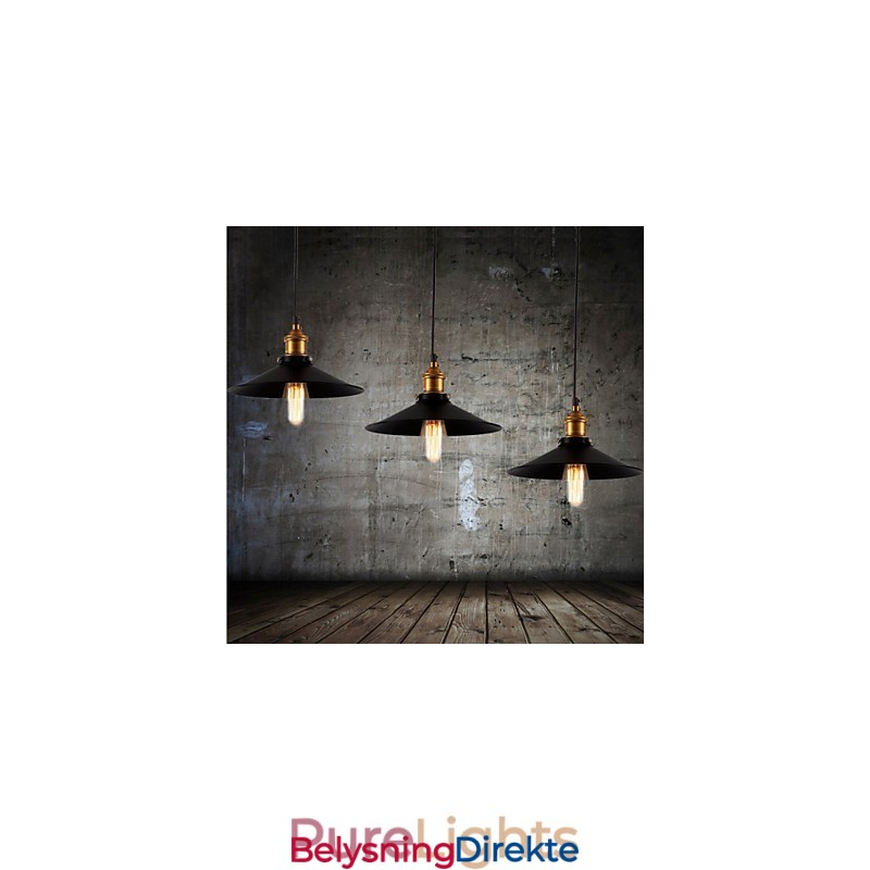 Europeisk Stil Retro Klassisk Pendellampe Metall Kunst Droplight Gir Pærediameter