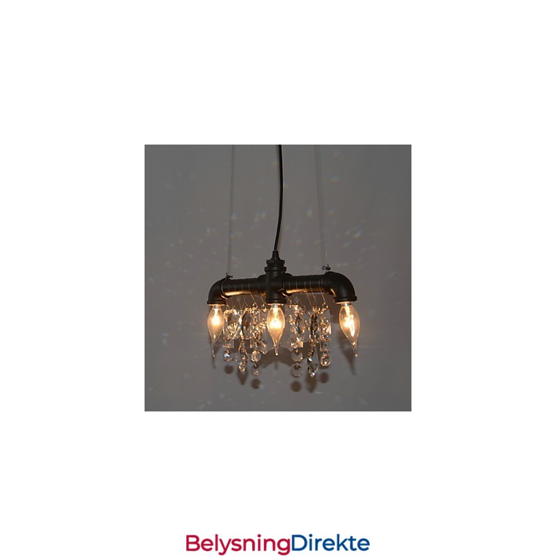 Nordamerikansk Stil Kreativ 3-Lys Pendel I Rørdesign