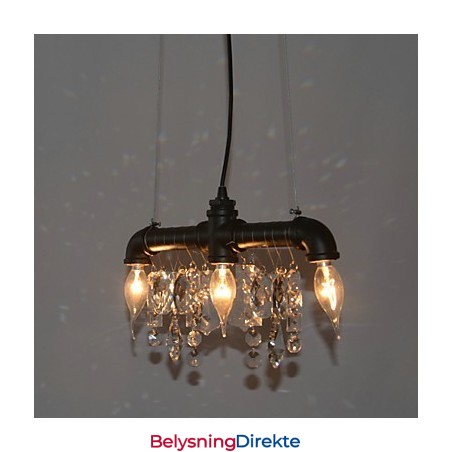 Nordamerikansk Stil Kreativ 3-Lys Pendel I Rørdesign