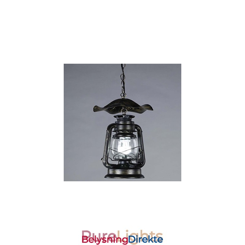 Vintage Messing Lanterne Pendellampe Med 1 Lyspære