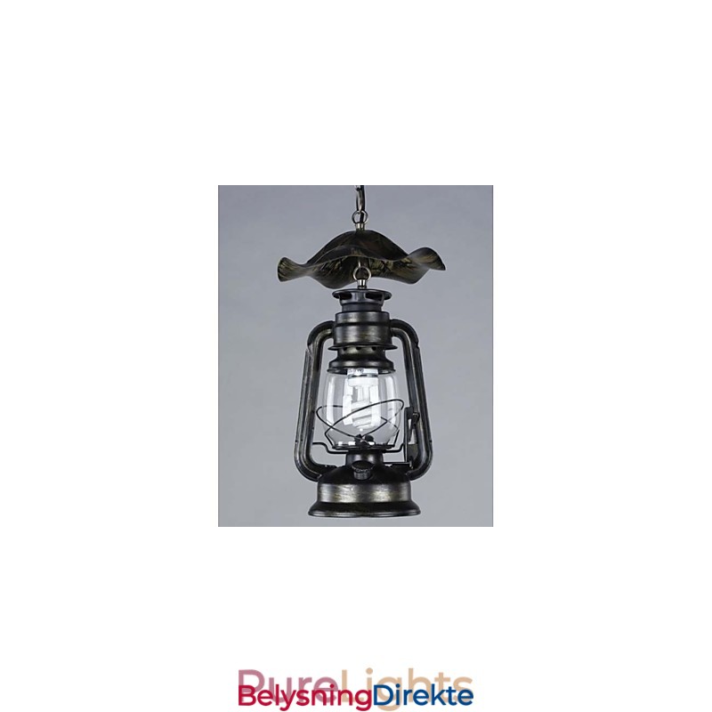 Vintage Messing Lanterne Pendellampe Med 1 Lyspære