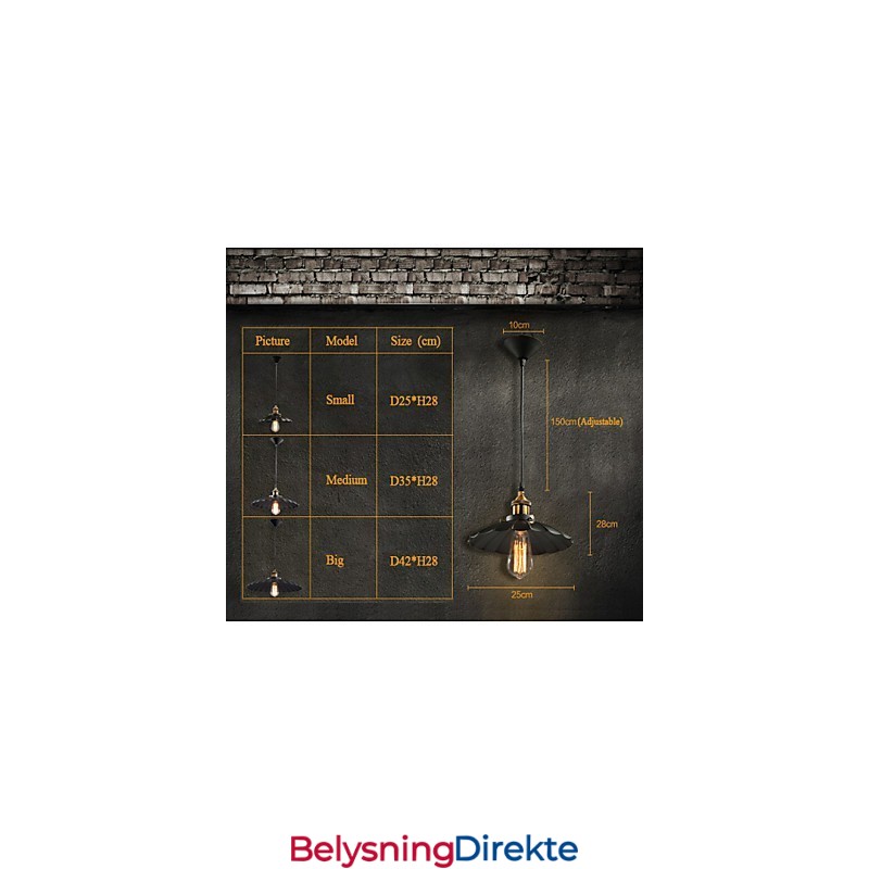 Retro Klassisk Europeisk Stil Pendellampe Metall Kunst Droplight