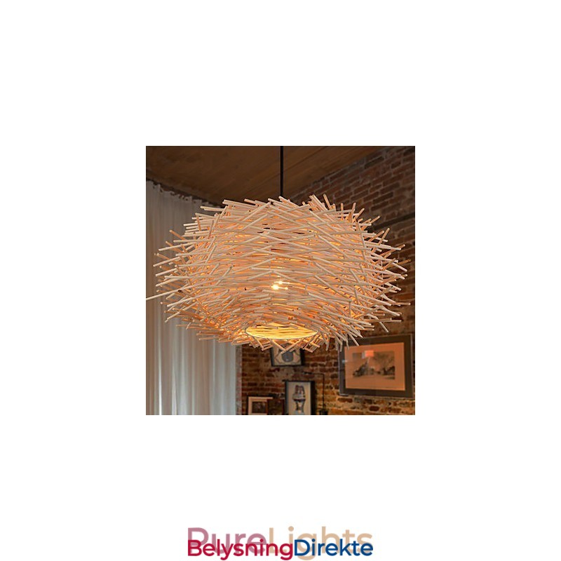 Lysekrone I Ministil, Lykt I Tre, Bambus