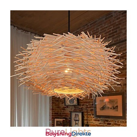 Lysekrone I Ministil, Lykt I Tre, Bambus