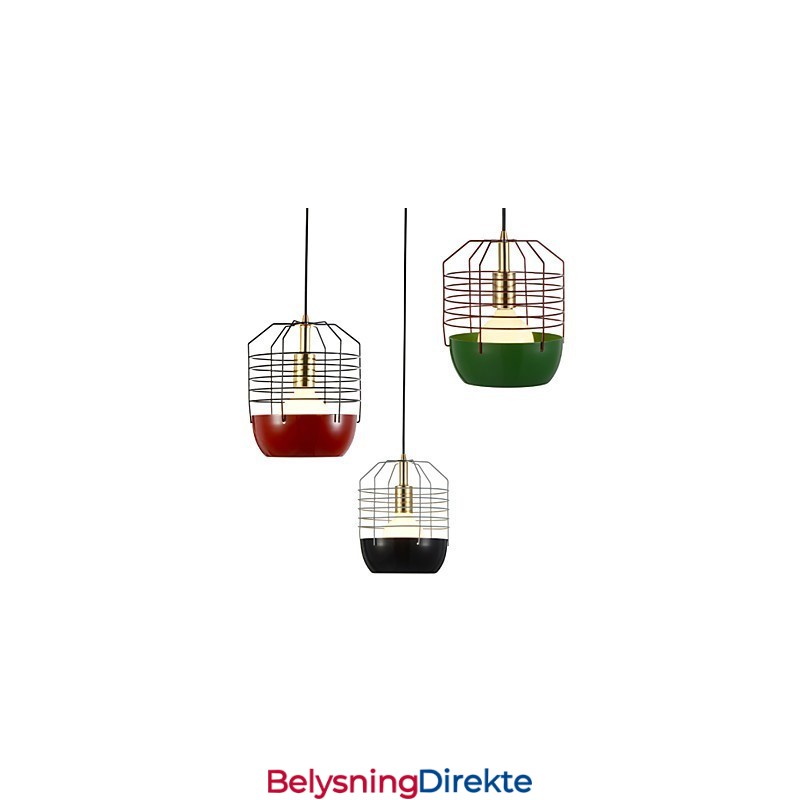 Mini Kunstnerisk Spindelvev-Anhengslampe Med 1 Lys, Moderne Enkelhetsfinish, Svart, Hvit, Grønn, Rød, Karbonstål