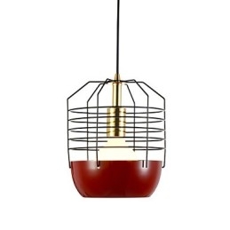 Mini Kunstnerisk Spindelvev-Anhengslampe Med 1 Lys, Moderne Enkelhetsfinish, Svart, Hvit, Grønn, Rød, Karbonstål