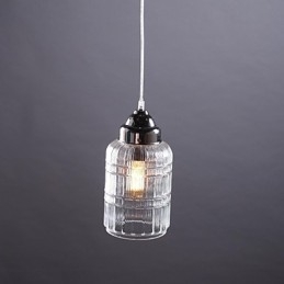 Moderne Samtids Tradisjonell Klassisk Vintage Lanterne Landlig Nikkel Glass Pendellampe Spisestue