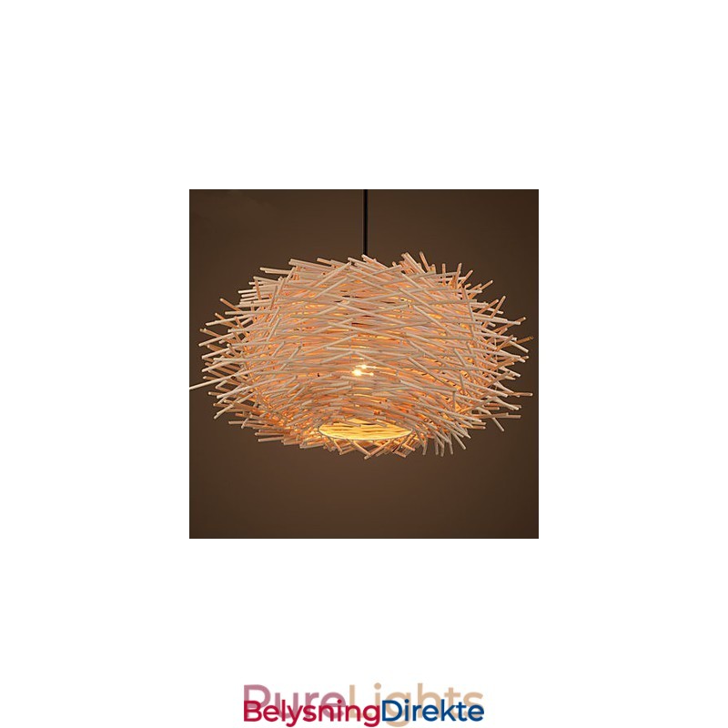 Lysekrone I Ministil, Lykt I Tre, Bambus