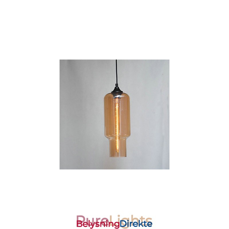 Moderne Glasspendellampe I Brunt Bobledesign