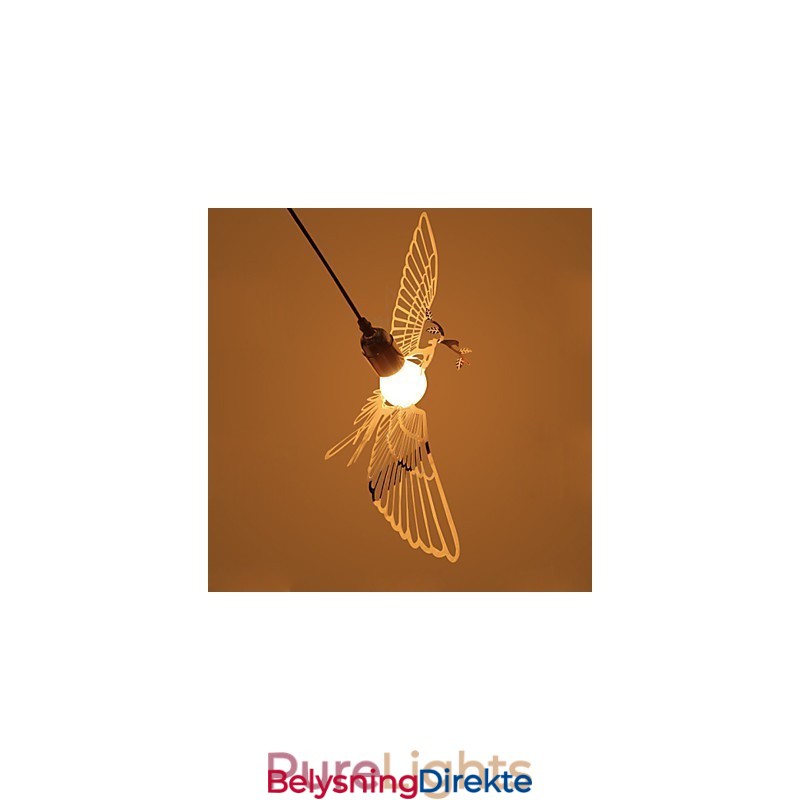 Kreativ Moderne Motedekorasjon Rustfritt Stål Fugl Fugl Droplight Lampe