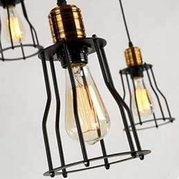 Amerikansk Landlig Industriell Individualitet Kreativ Sitteplass Seks Små Kokeplatehode Droplight