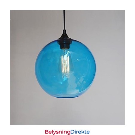 Moderne Glassanheng I Rundt Blått Bobledesign