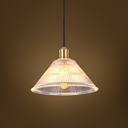 Kontraktert Amerikansk Landlig Industriell Glass Retro Droplight Falls-Lampe