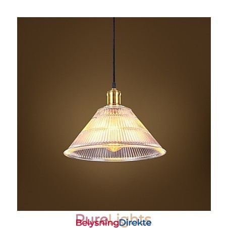 Kontraktert Amerikansk Landlig Industriell Glass Retro Droplight Falls-Lampe