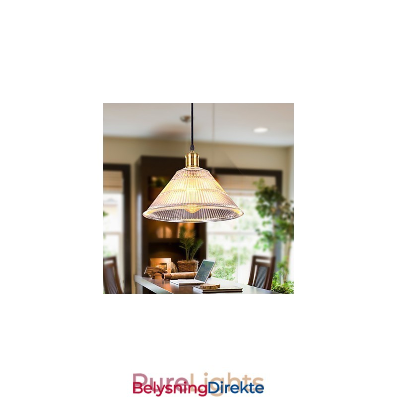 Kontraktert Amerikansk Landlig Industriell Glass Retro Droplight Falls-Lampe