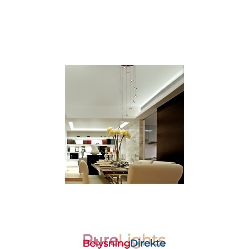 Moderne, Moderne Krystall, Mini-Stil, Krommetallpendellampe