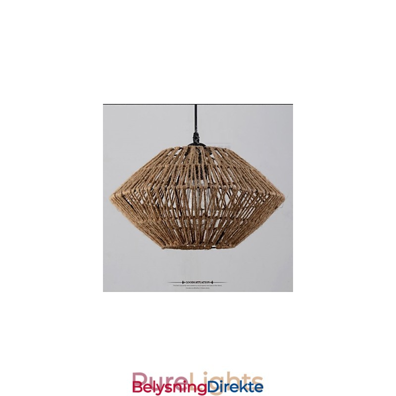 Vintage Taulaget Pendellampe Med Én Lyskilde